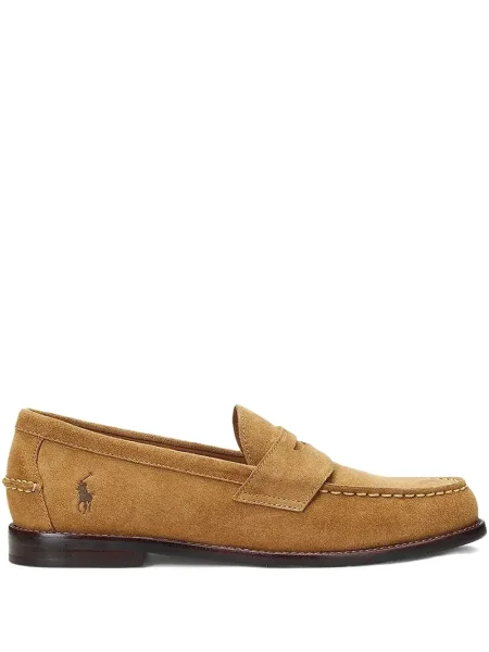 Ochelari de soare Polo Ralph Lauren din piele de căprioară cu imagine de costum albastru