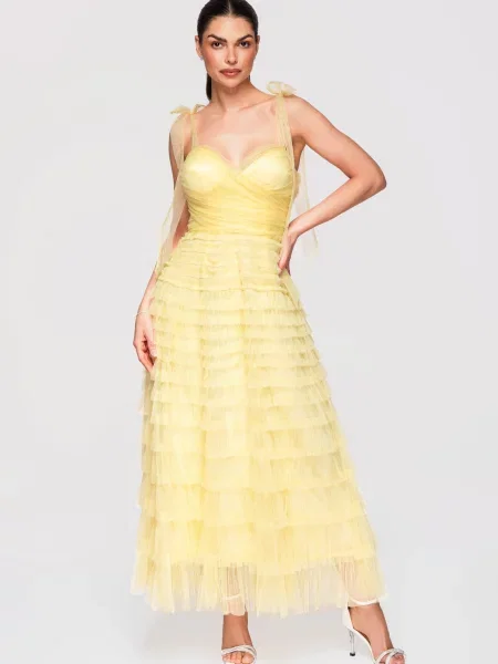 Rochie de seară Edoti galben