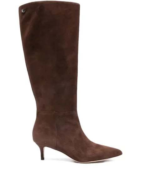 Botine Lauren Ralph Lauren din piele de căprioară maro