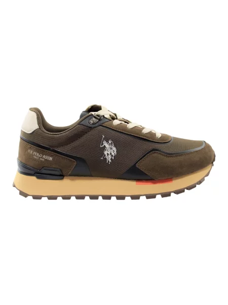Sneakersy U.s Polo Assn. skórzane brązowe