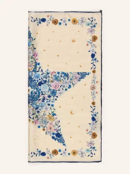 Codello Hedvábný Šátek režná / oranžová / tmavě modrá