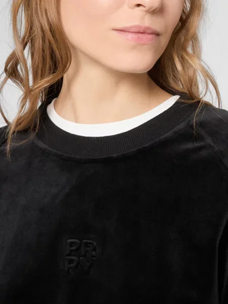 Велюровий світшот Prpy чорний