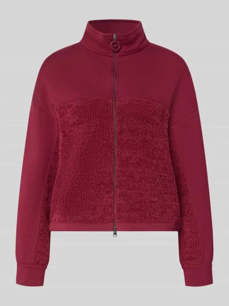 Bluza rozpinana o kroju regular fit z obszyciem z dzianiny Marc Cain