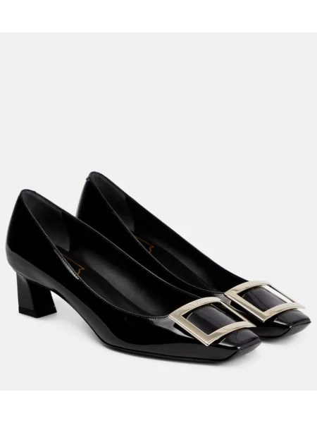 Pantofi cu toc Roger Vivier din piele de lac negru