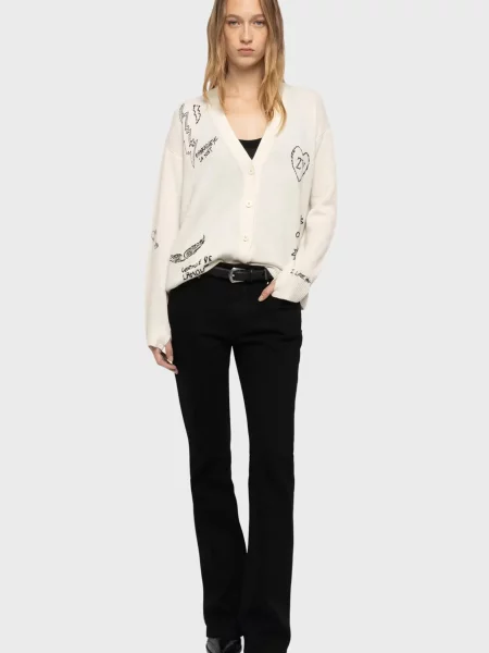 Кашеміровий кардиган Zadig&voltaire білий