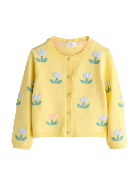 Next Geacă tricotată deschis / galben / verde smarald / roz albastru
