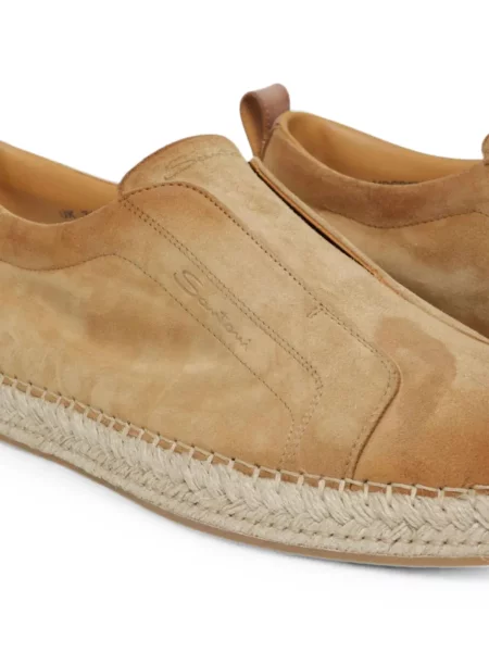 Espadrile Santoni din piele de căprioară