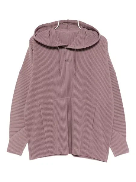 Plisovaná mikina s kapucí Homme Plissé Issey Miyake fialová