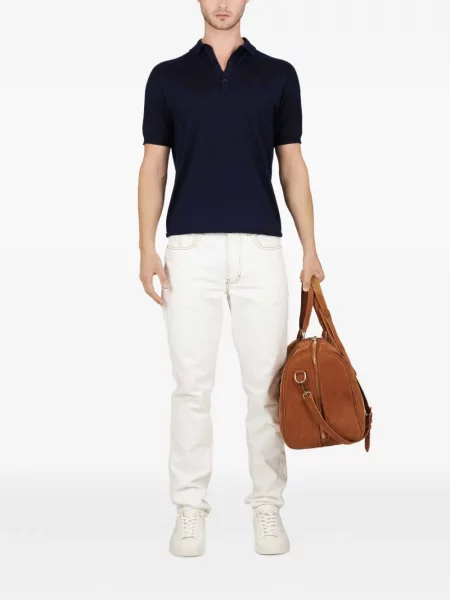Polo Place Of ëlms cu broderie albastru