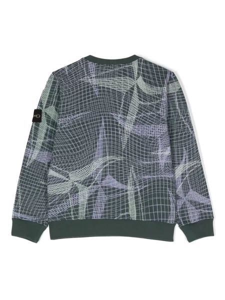 Bluza nierozpinana dziecięca Stone Island zielona