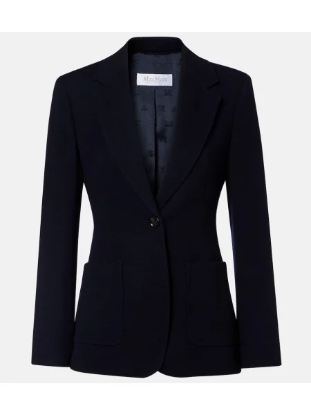 Вълнен блейзър Max Mara синьо
