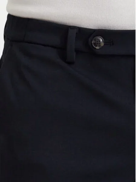 Tommy Hilfiger Hlače iz tkanine Punto Milano Mornarsko Straight Fit modra