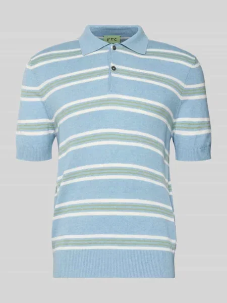 Koszulka polo z mieszanki bawełny i lyocellu z dodatkiem kaszmiru i prążkowanymi wykończeniami Ftc Cashmere