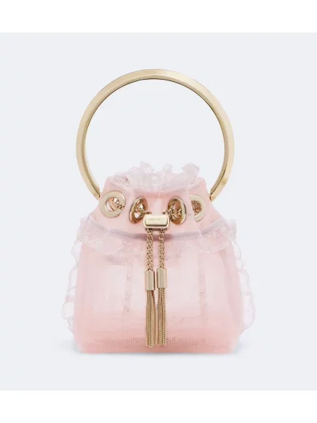 Csipkés kézitáska Jimmy Choo rózsaszín
