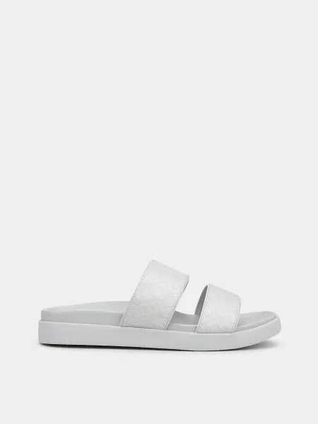 Переработанный шлепанцы Calvin Klein голубые