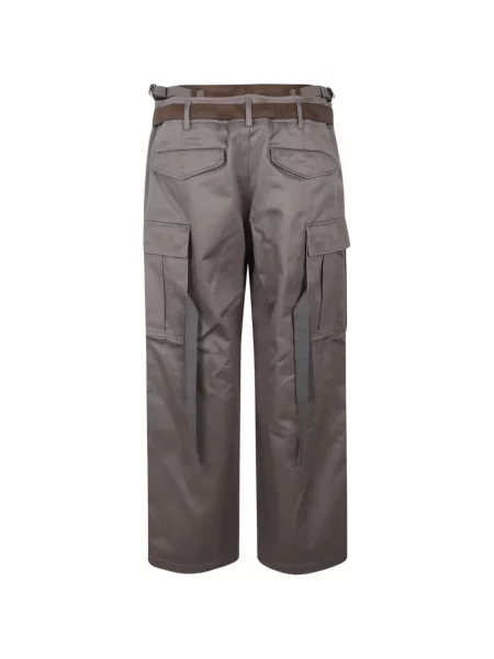 Pantaloni cargo Sacai din țesătură twill gri