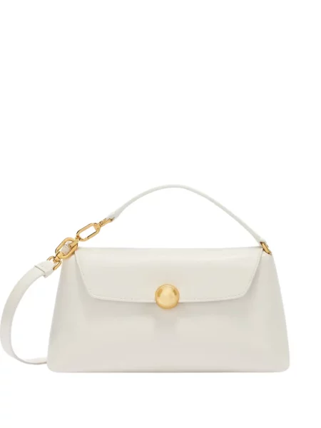 Mini geanta de piele Furla din piele mini alb