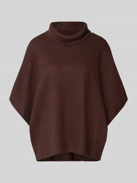 Sweter z dzianiny z golfem i rękaw o dł. Apricot