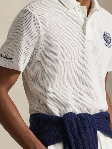 Polo Ralph Lauren тениска с яка мъжка от Wimbledon бяло