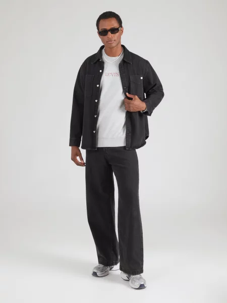 LEVI'S ® Mikina SUNSET svetlosivá / bordová
