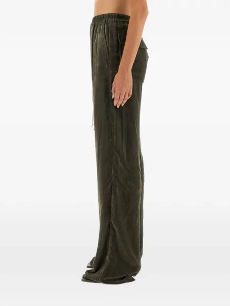 Pantaloni Rick Owens de catifea verde