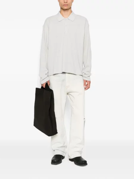 Lung tricou polo Won Hundred gri