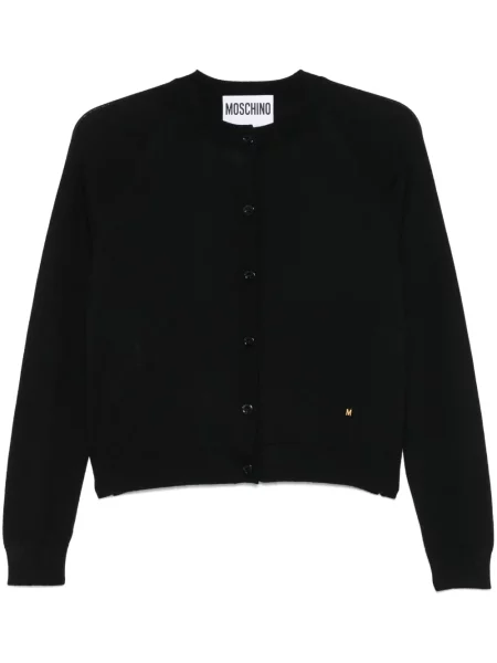 Cardigan Moschino cu decolteu rotund negru