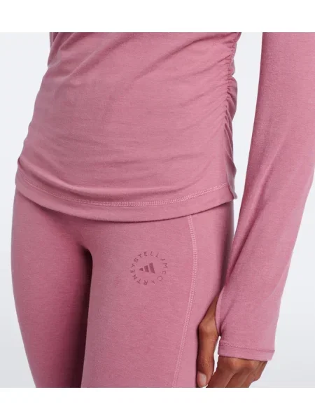 Džerzej mikina s kapucňou Adidas By Stella Mccartney s autogramom ružová