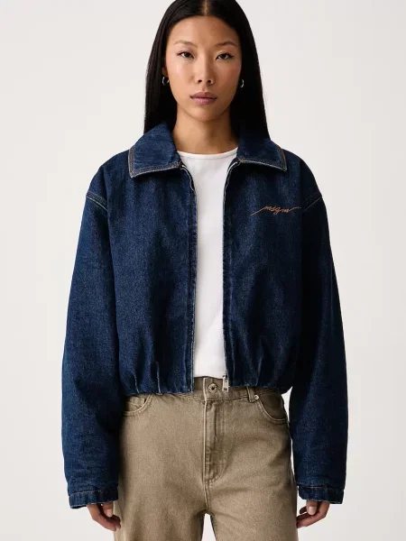 MSGM geacă de tranziție pentru femei din denim
