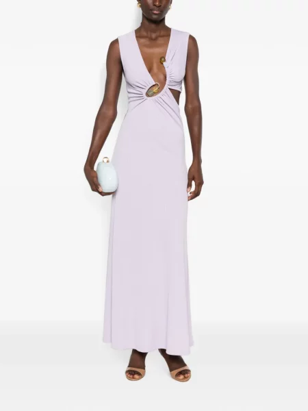 Rochie maxi Christopher Esber fără mâneci violet