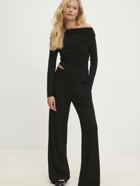 Answear Lab bluzka i spodnie czarny