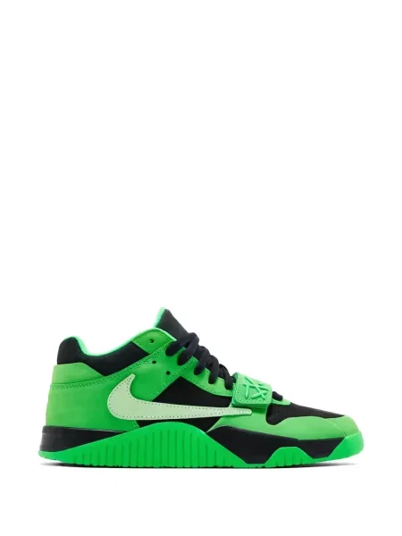 Sneakerși Jordan cu șireturi din dantelă verde