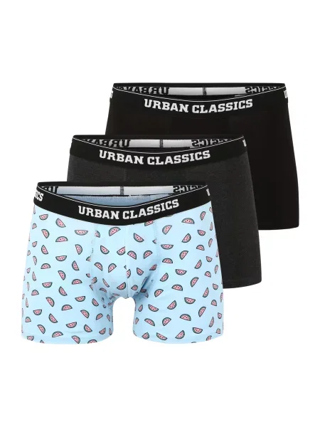 Urban Classics Boksarice svetlo modra / antracit / roza črna