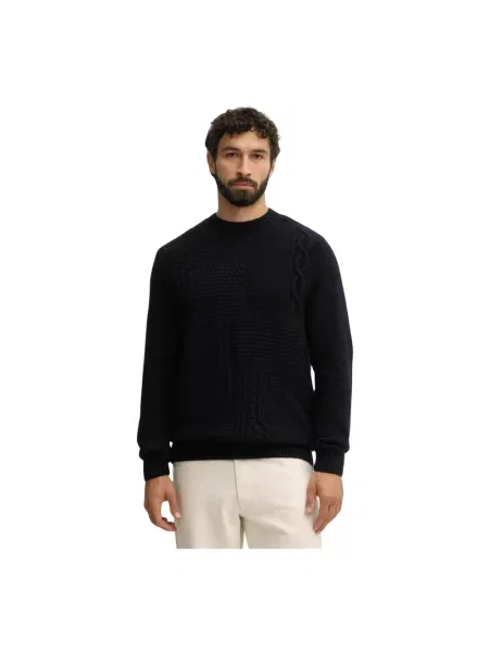 Sweter Barbour wełniany niebieski