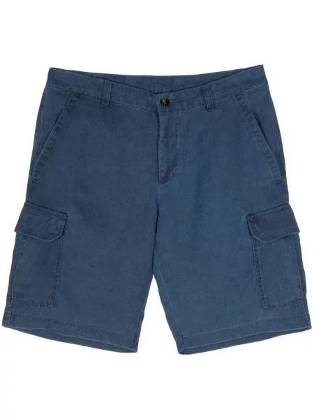 Pantaloni scurți Moorer de in albastru