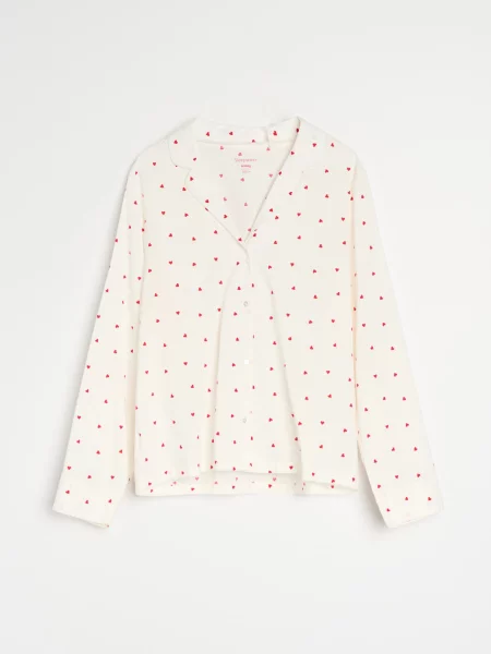 Двокомплектна піжама з домішкою кремовий