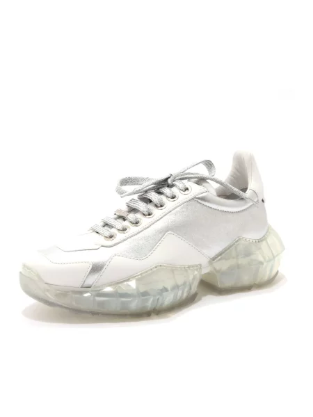 Sneakersy Jimmy Choo skórzane białe