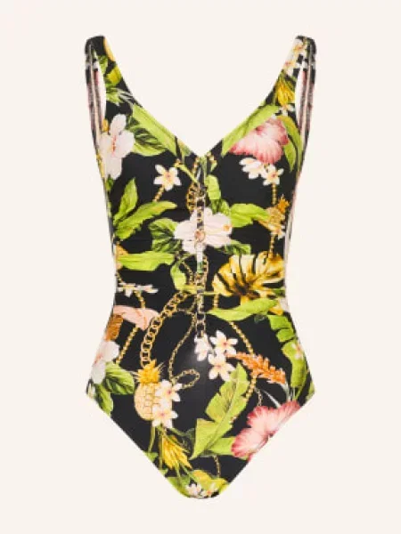 Charmline Tvarující Plavky Imperial Tropics / žlutá / světle zelená černá