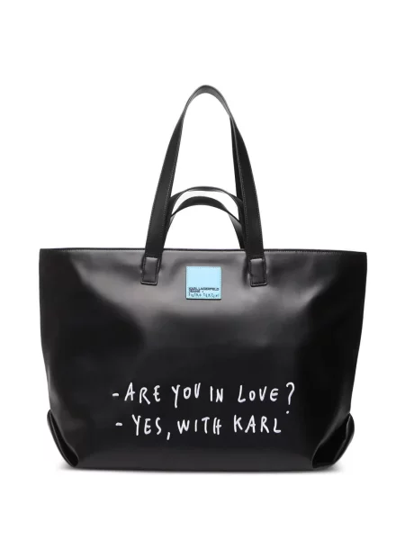 Shopper kabelka Karl Lagerfeld Jeans čierna