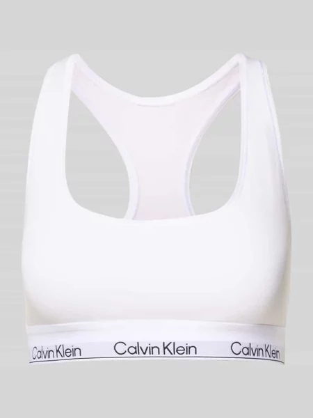 Biustonosz typu bralette z z logo Calvin Klein Underwear biały