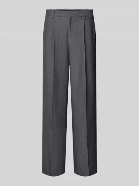 Spodnie materiałowe Wide Fit z domieszką Gina Tricot