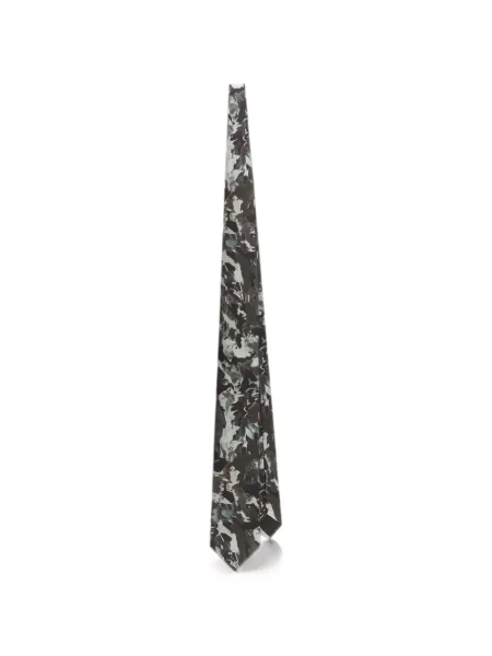 Cravată Dolce & Gabbana cu imagine cu imprimeu abstract din țesătură twill negru