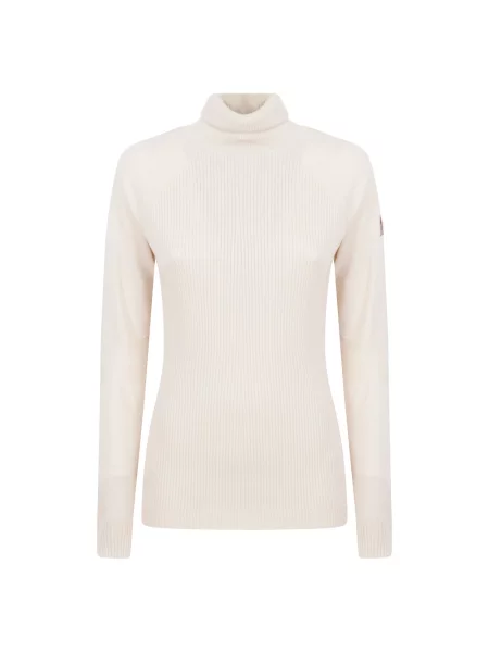 Sweter z golfem Moncler do golfa beżowy