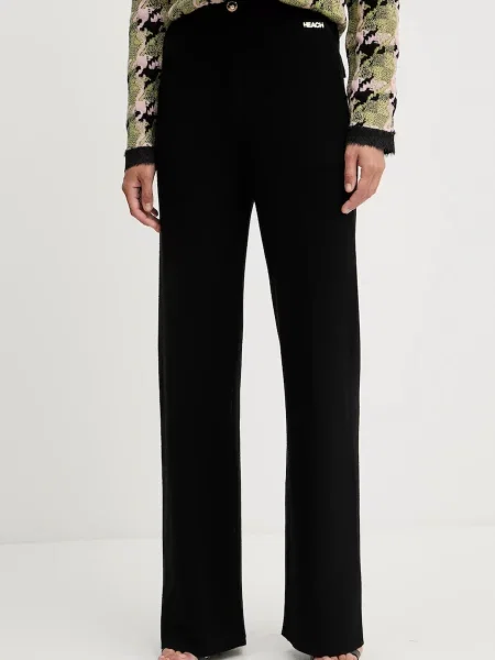 Silvian Heach pantaloni SCHOOFS lat high waist negru