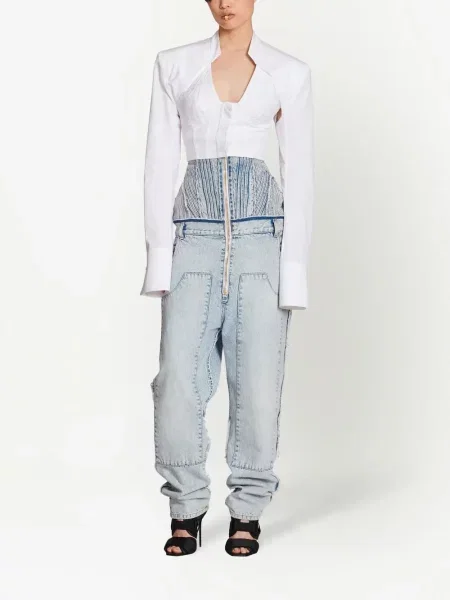 Palaidinė Balmain apkarpytas balta