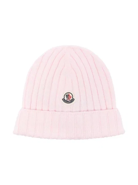 Czapka dziecięca Moncler Enfant różowa