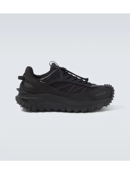 Sneakerși Moncler Trailgrip din piele negru