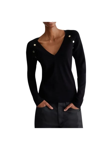 Dzianinowy sweter Liu Jo czarny
