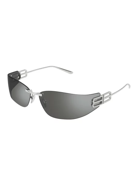 Lniane okulary przeciwsłoneczne Balenciaga szare
