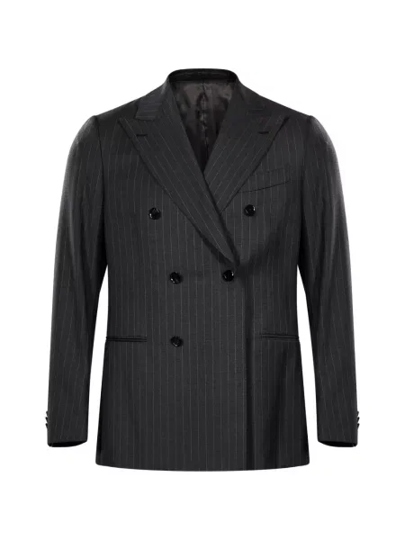 Costum Caruso cu două rânduri de nasturi gri